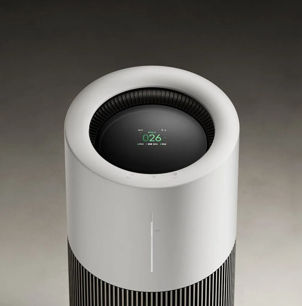 Pantalla LCD superior del Xiaomi Mijia Purifying Humidifier 3 Pro, con PM2.5, temperatura y humedad en tiempo real
